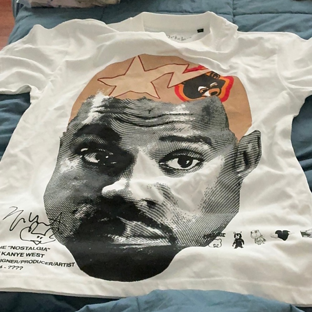 White Graphic Men's Shirt Kanye west nostalgia